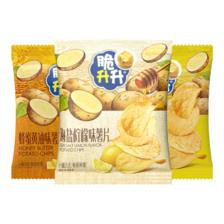 再降价、需首购：脆升升 海盐原薯鲜切薯片 16g×12包 9.8元包邮