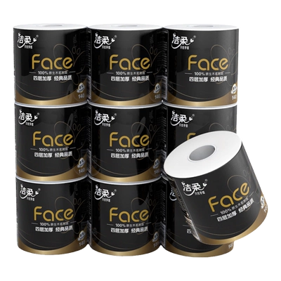 洁柔 Face 黑面子卷纸 4层加厚 140g×10卷 16.8元