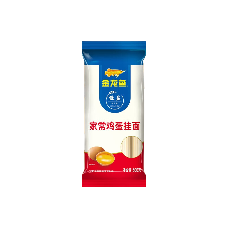金龙鱼 家常鸡蛋挂面 500g×2袋 面条 2.45元/袋 共4.9元
