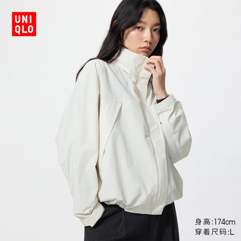 优衣库 487832 防风立领 乳白色 3XL 女装夹克 239元（需用券）
