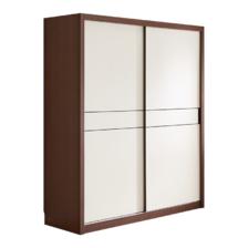 全友 600629 原木风推拉门衣柜 深咖 白色 二门 2488.99元