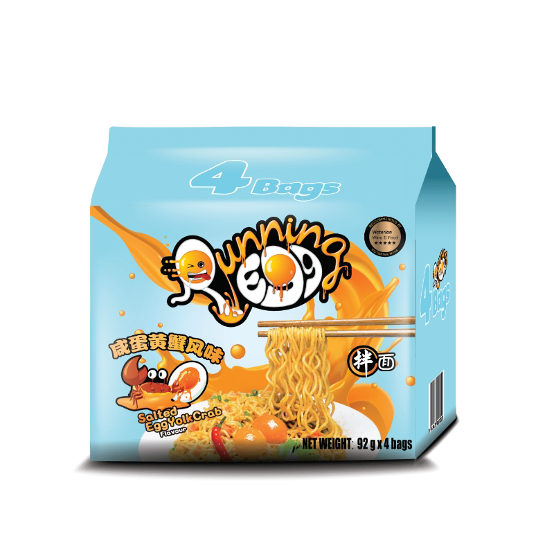 奔跑吧蛋蛋 咸蛋黄蟹风味干拌面 368g 袋装 18.8元