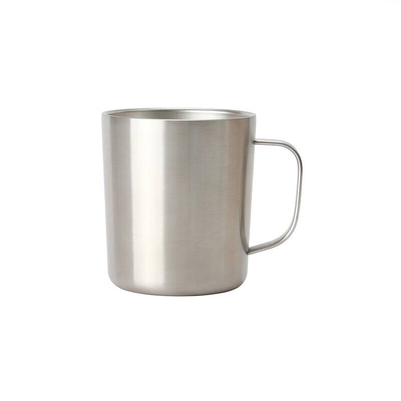 PLUS会员：無印良品 MUJI 不锈钢 双层马克杯 办公杯子学生水杯茶杯咖啡杯 银色L 510ml 68.3元（需买2件，需用券）