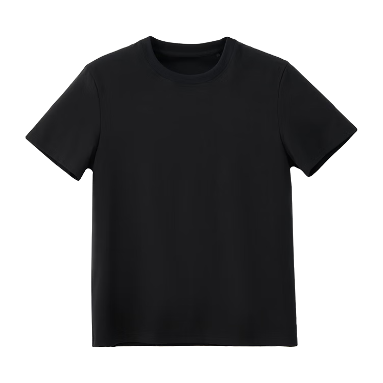 京东京造 男士短袖T恤白t恤衫夏季高端短袖上衣 黑色 XL 136.3元