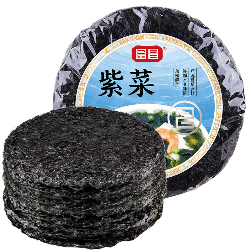 富昌 紫菜30g 福建特产 海产干货 海带虾皮紫菜蛋花汤煲汤海苔食材 1.9元