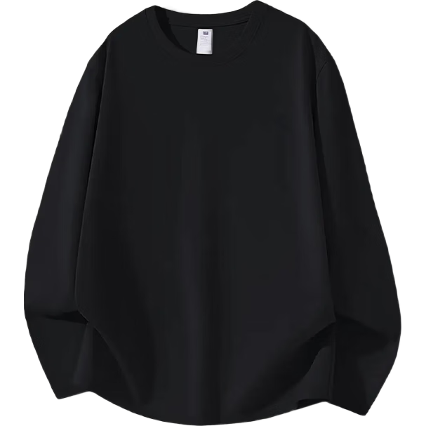 红豆男装 纯棉 男士长袖T恤 黑色 2XL 29.9元