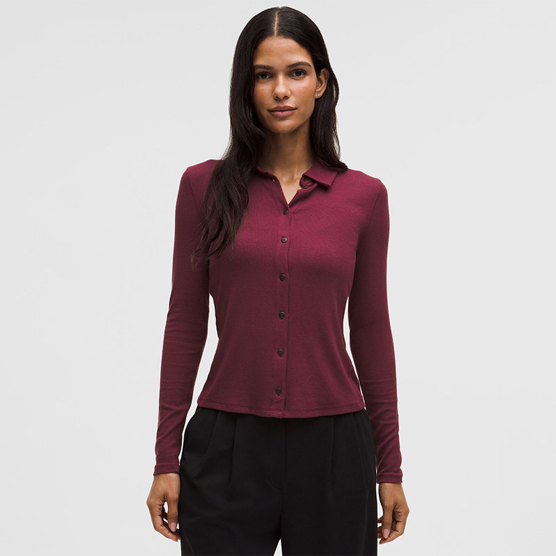 移动端：lululemon Hold Tight 女款长袖衬衫 375元（淘金币可抵2.8元起）