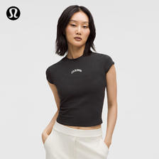 移动端：lululemon 女士棉混纺短款短袖 T 恤 *学院风丨lululemon丨LW3IX2S 195元（