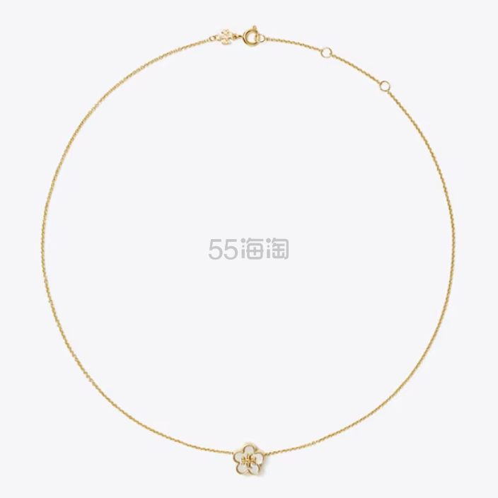 Tory Burch 汤丽柏琦勿忘我吊坠项链