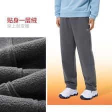 李宁 热力裤丨卫裤直筒显瘦加绒保暖男士长裤裤子冬季休闲运动裤 82元