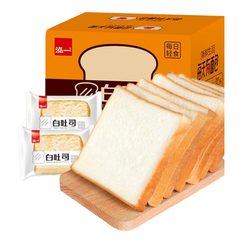泓一 切片白吐司400g 6.74元（需买4件，需用券）