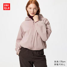 优衣库 双面穿防风摇粒绒拉链连帽外套女装487603 11 粉红色 M 186.39元（需买2