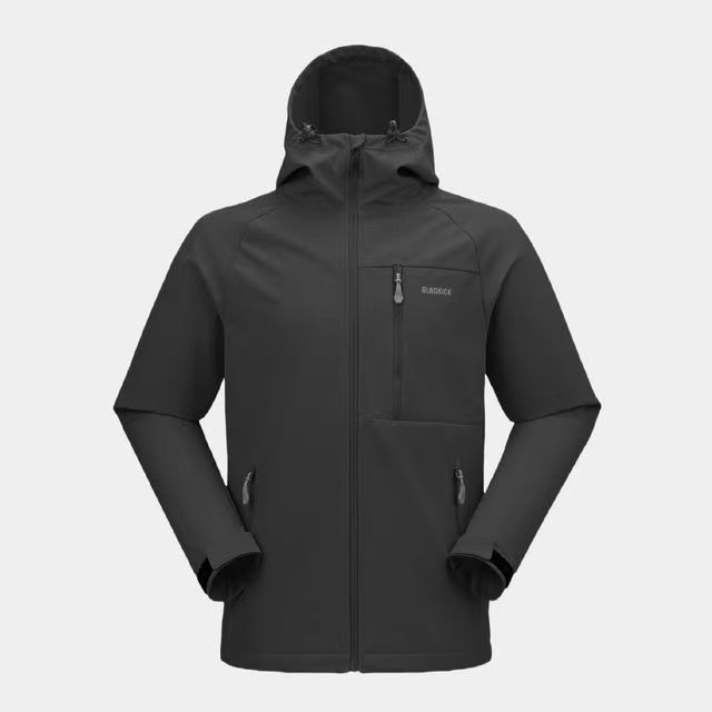 PLUS会员：黑冰 户外耐磨弹力保暖防风连帽软壳衣外套 F2517MJ 155.68元