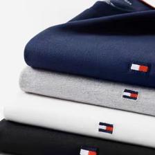 TOMMY HILFIGER 男士T恤短袖 品牌标志圆领休闲 春夏款 09T3 107.35元