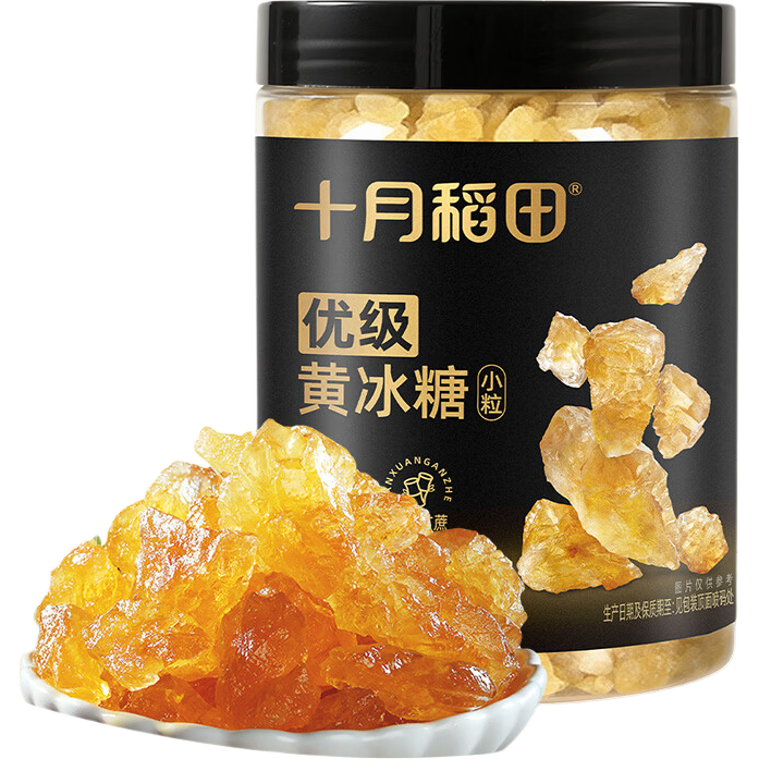 十月稻田 小粒黄冰糖 400g 罐装 2.91元（需用券）