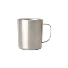 PLUS会员：無印良品 MUJI 不锈钢 双层马克杯 办公杯子学生水杯茶杯咖啡杯 银