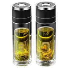 车载茶杯 水杯400ml 黑色盖 一键开盖 茶水分离 1.9元（需在小程序下单）