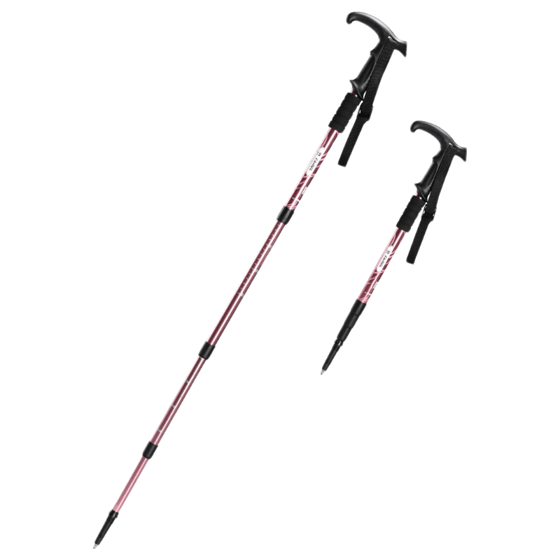 骆驼 2SA7D42-1E 超轻铝合金 T型柄 樱花粉 登山杖 22.5元